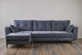 Диван-кровать угловой Мадрид (синий шенил)