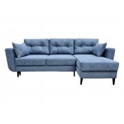 Диван-кровать угловой Мадрид (голубая рогожка)