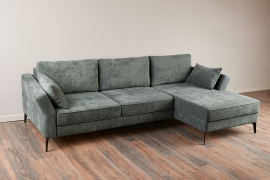 Диван-кровать угловой Рома (Pushe зеленый)